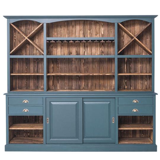 turkiz nagymeretu nappali szekreny country mediterran vintage tomorfa egyedi meret gyartas butor rusztikus konyvszekreny nagymeretu butor zold klasszikus butor lameridiana lakberendezes.jpg